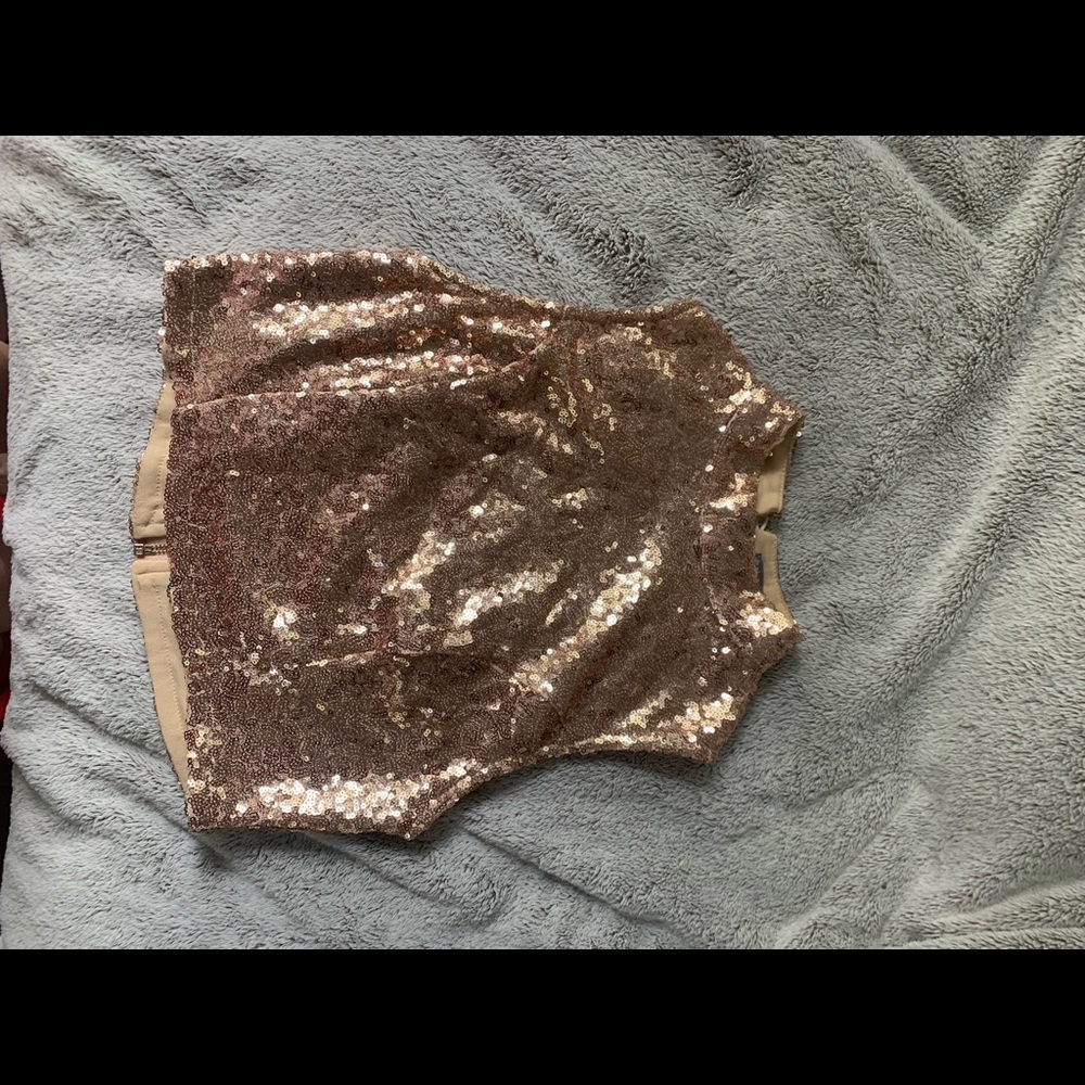 Charlotte Russe gold glitter top
